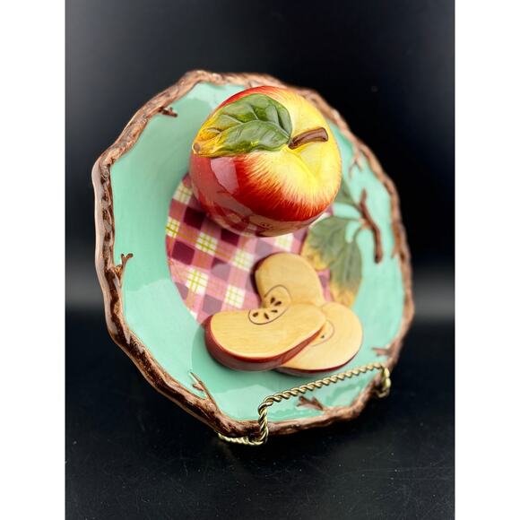 Vintage Baum Bros. Decorative 3D Apple Plate - Picture 2 of 7